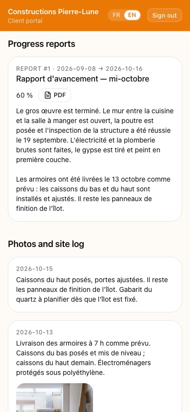 Report in the portal