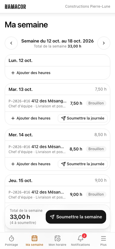Ma semaine